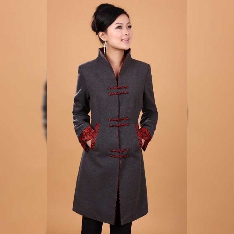 Grey Chinese Jacket for Women