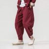 Burgundy Chinese Pant